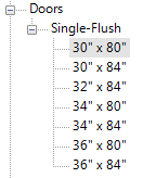 Revit Door Family Menu Expanded