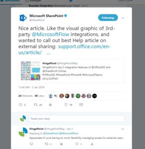 Sharepoint Tweet | Hingepoint