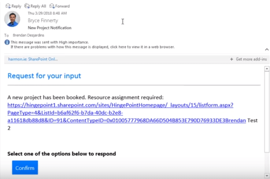 Sharepoint Email Notification