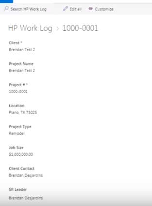 Active Project Data Link Screen SharePoint