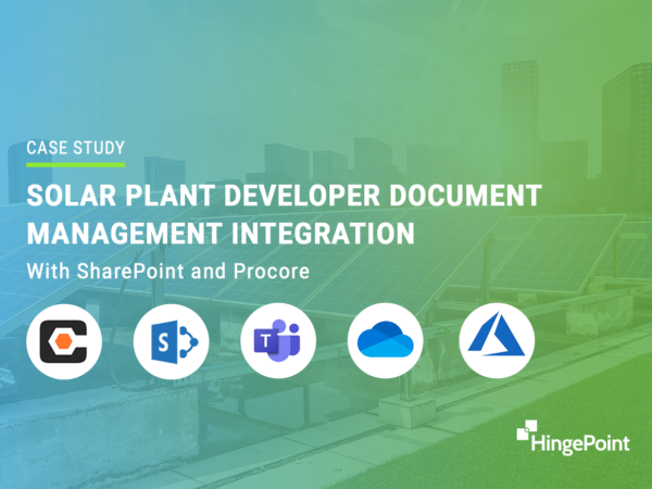 Solar Plant Developer Document Management Integration with SharePoint and Procore