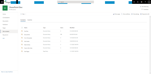 A Screenshot Of Sharepoint, A Document Management System That Gives Your Team A Collaborative Workspace