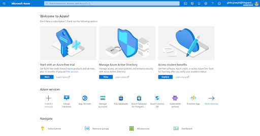 A Screenshot Of Microsoft Azure'S Dashboard, A Cloud File Sharing System That Utilizes Server Message Block (Smb) Protocol